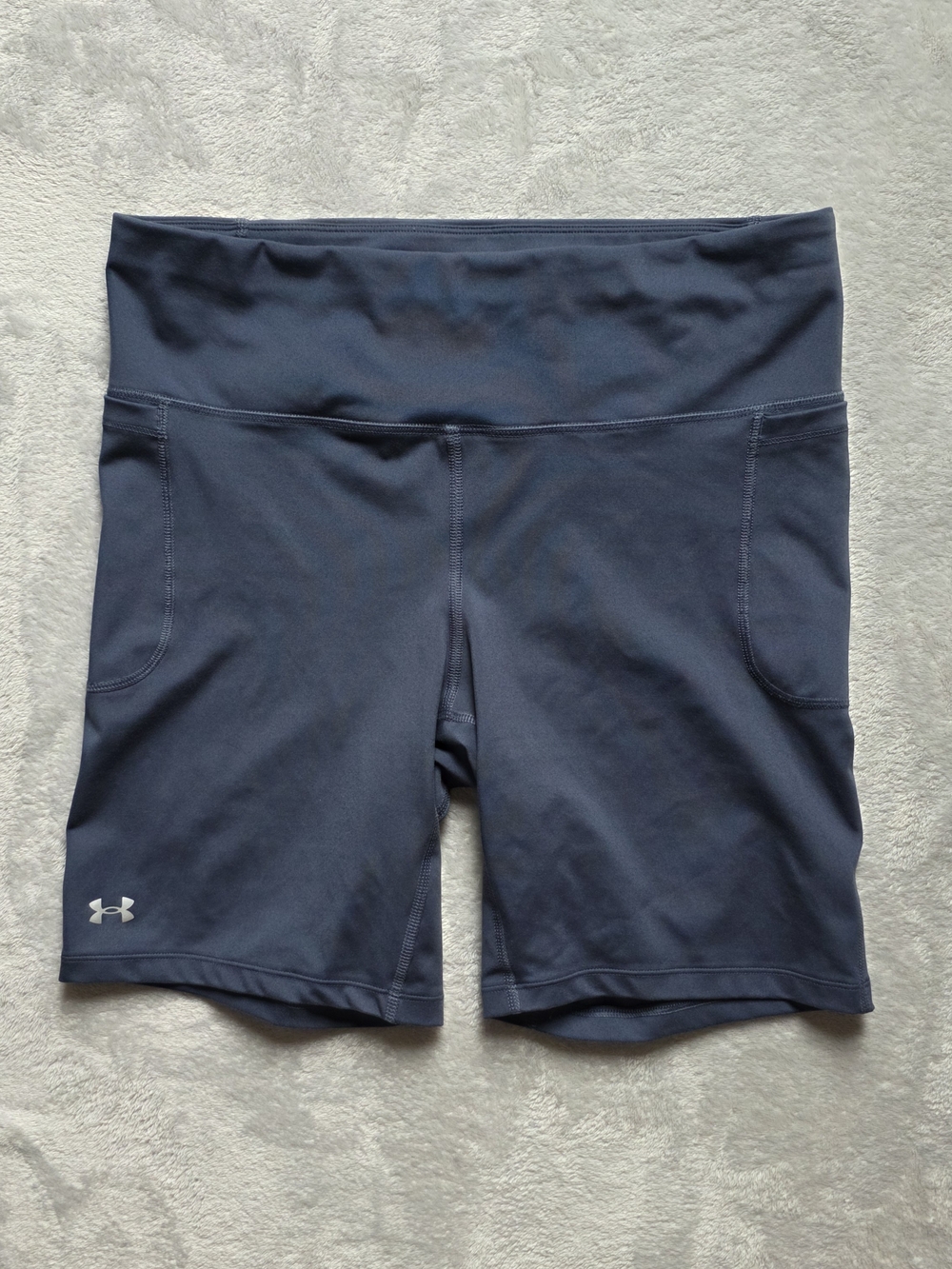 Under Armour Navy High-Rise Athletic Shorts with Pockets